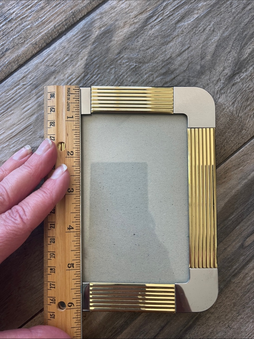 Two-Tone Gold & Silver Ribbed Photo Frame - Picture 9 of 9